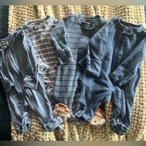 Carters Newborn Baby Boy Sleepers-Bundle of 4